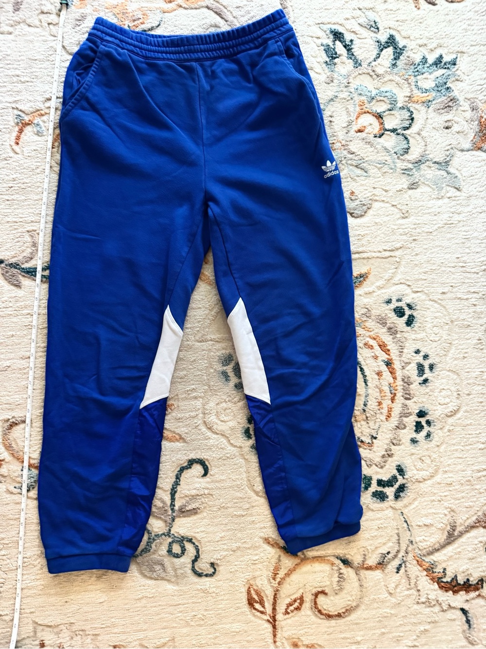 adidas Originals Unisex Blue Track Pants – Classic 3-Stripes Style, Size M